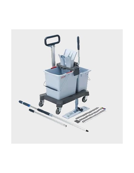 KIT ULTRASPEED r-Duo cubo 25l cubo 9l prensa chasis soporte mopa y barra de empuje