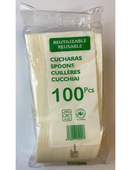 CUCHARA MESA REUTILIZABLE -1 x 100u- REF PS SPOONS
