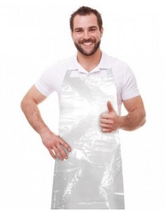 DELANTAL CPETO BLANCO POLIETILENO 76x120CM -1 x1000u-