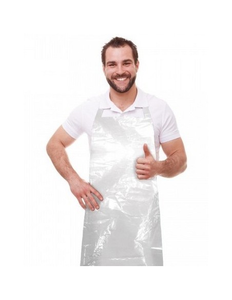 DELANTAL CPETO BLANCO POLIETILENO 76x120CM -1 x1000u-