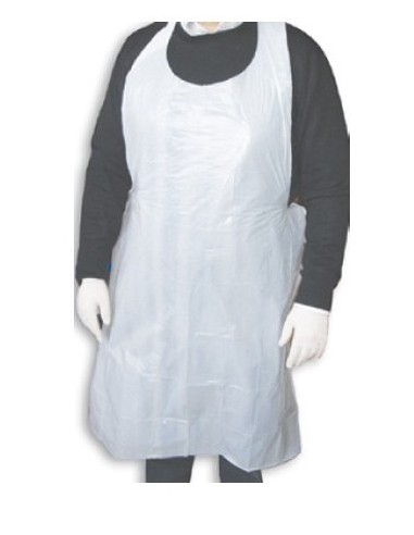 DELANTAL CPETO BLANCO POLIETILENO 85x110cms -1 x 100u-