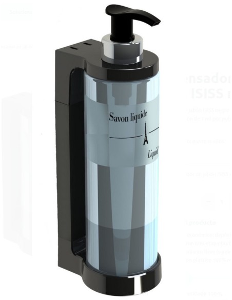 DOSIFICADOR JABON PELICANOPARED ISSIS 300ml NEGRO