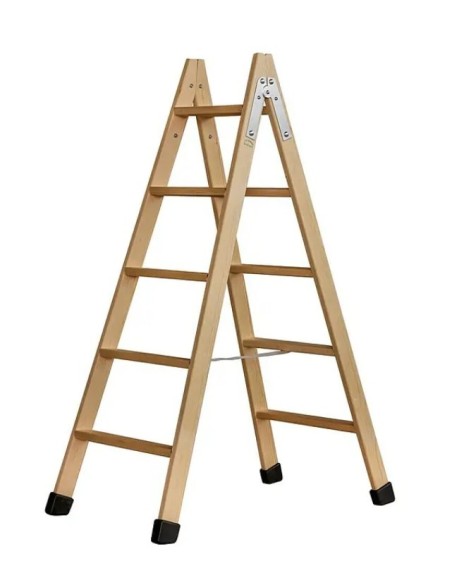 ESCALERA MADERA TIJERA 3 PELDAÑOS