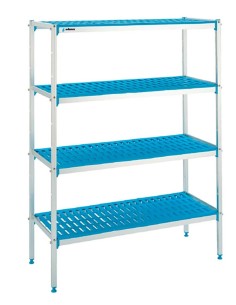ESTANTERIA ALUMINIO AL1685xAN900xF360mm 4N apta zalimentarias