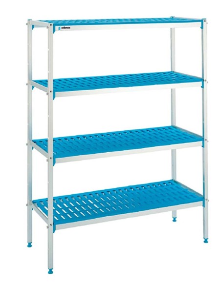 ESTANTERIA ALUMINIO AL1685xAN900xF360mm 4N apta zalimentarias