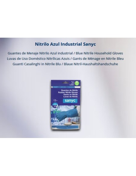 GUANTE NITRILO INDUSTRIAL AZUL TP -1u-
