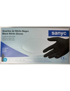 GUANTE NITRILO NEGRO TG SANYC -1 x 100u-
