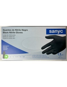 GUANTE NITRILO NEGRO TM SANYC -1 x 100u-