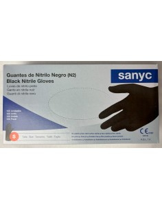 GUANTE NITRILO NEGRO TS SANYC -1 x 100u-