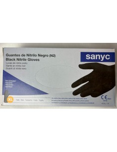 GUANTE NITRILO NEGRO TXL SANYC -1 x 100u-