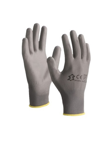 GUANTE NYLON POLIURETANO GRIS OSCURO T9  -1 par-