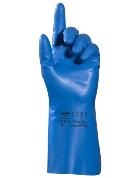 GUANTE ULTRANITRIL 472 AZUL T9 -1u-