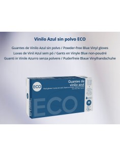 GUANTE VINILO AZUL SIN POLVO TP -1 x 100u- ECO