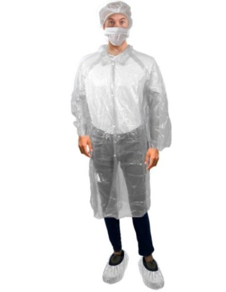 KIT VISITA GORRO BATA CUBREZAPATOS MASCARILLA SIMPLE -1 x 100u-