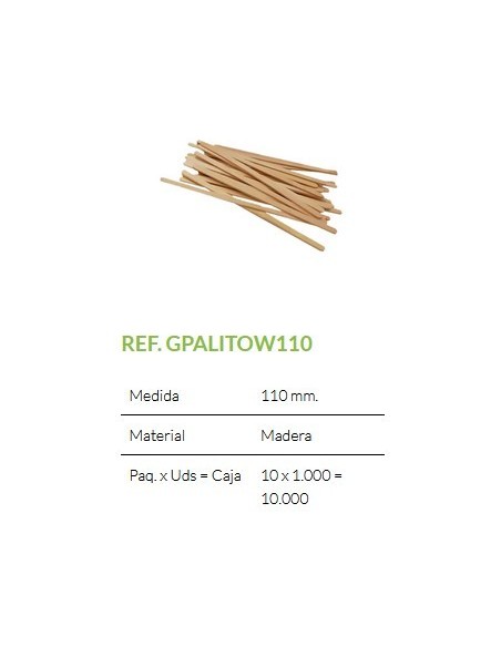 PALETINA CAFE MADERA 11cm SFUNDA -1 x 1000u-