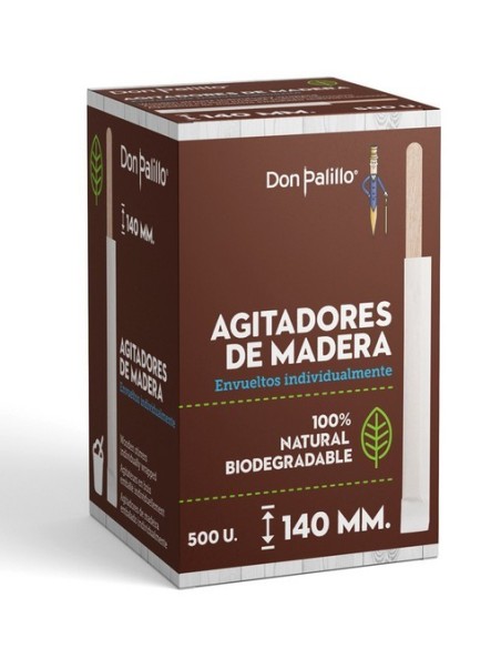 PALETINA CAFE MADERA ENFUNDADA 14cm -1 x 500u-