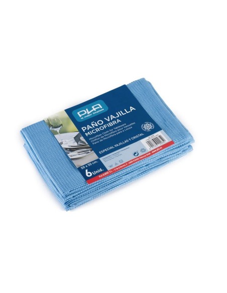 PAÑO VAJILLA MICROFIBRA AZUL -1 x 6u-