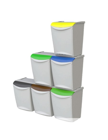 PAPELERA DENOX CTAPA 25 LTRS MARRON SISTEMA MODULAR