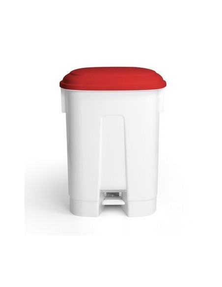 PAPELERA DERBY CON PEDAL CON ADAPTADOR 2X30ltrs TAPA ROJA