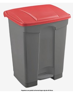 PAPELERA PULL CON PEDAL 45 L C TAPA COLOR