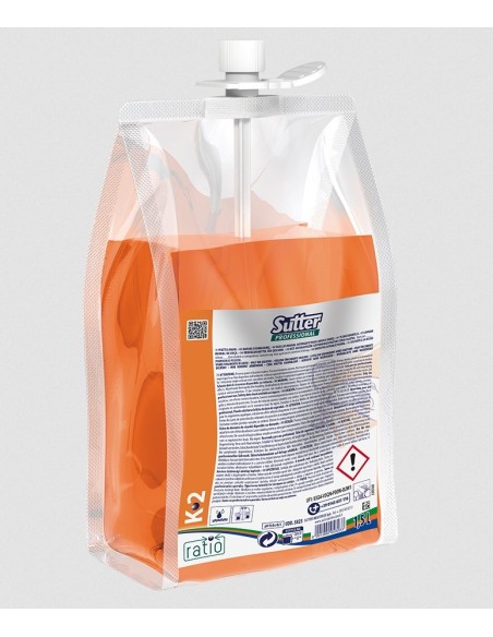 RATIO K-2  LAVADO DE VAJILLA  - 2 x 1500ml- concentrat-TARONJA