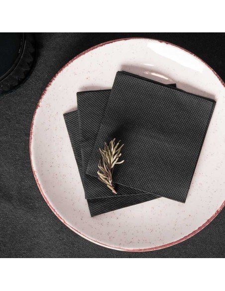 SERVILLETA 20X20 2C TISU NEGRA -24px100u-