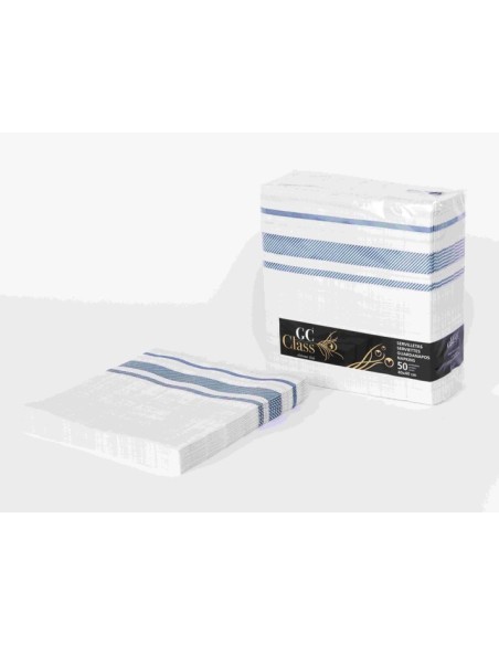 SERVILLETA 40x40 1C GC CLASS AIRLAID BISTROT AZUL -12p x 50u-