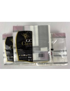 SERVILLETA 40x40 1C GC CLASS CARLA BURDEOS-GRIS -1 x 600u-
