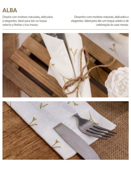 SERVILLETA 40X40 GC CLASS KANGUR ALBA -12pq x 50u-