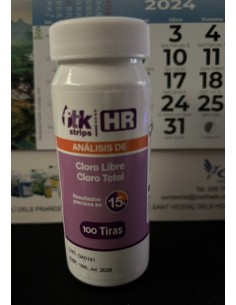 TIRAS INDIC CLORO DUAL LIBRE Y TOTAL -1 x 100Tests- LOTE DA0101